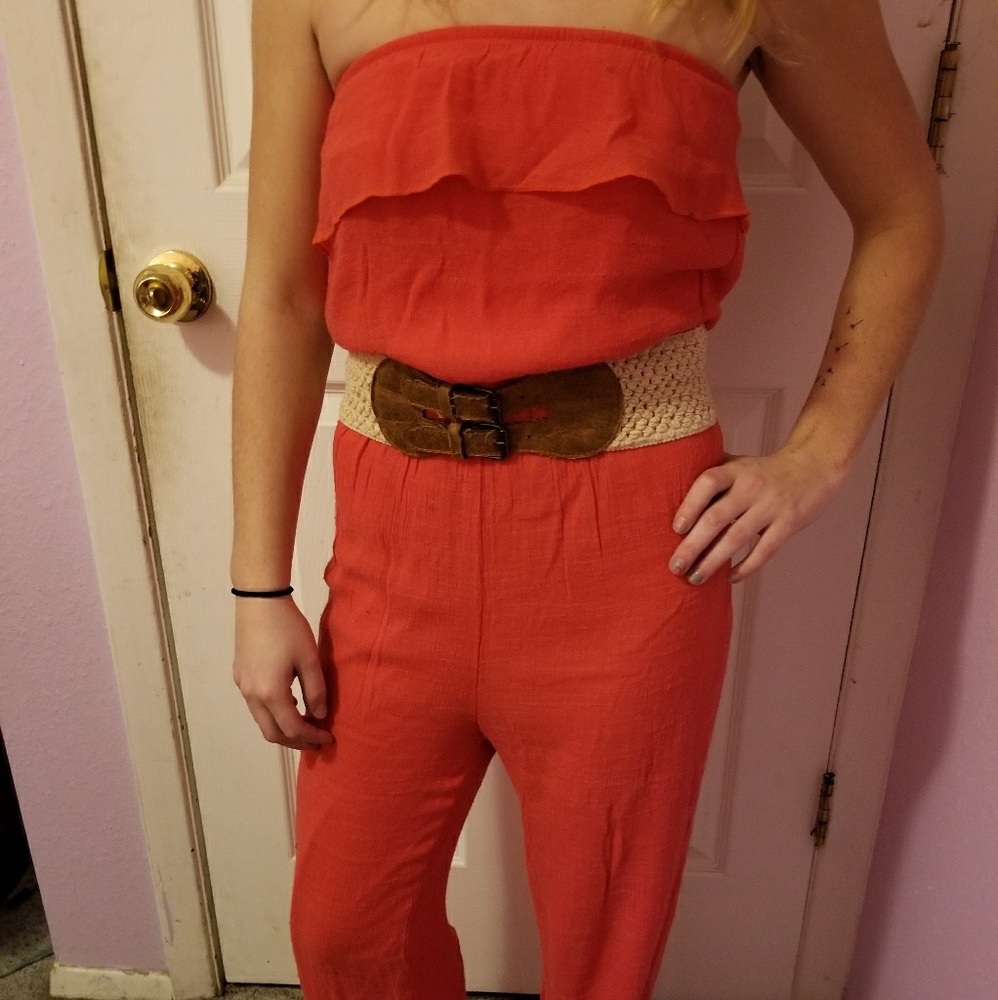 Strapless pant suit
